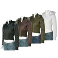 Ci Sono by Adi Women's Faux Fur-lined Hood Crop Coat