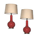 South Beach Cherry Red Table Lamps (Set of 2)