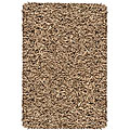 Tan Leather Shag Area Rug (4' x 6')