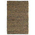 Hand-tied Brown Leather Shag Rug (4' x 6')