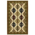 Elite Traditional Handmade Wool Rug (5' x 8')