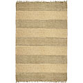 Hand-woven Ban Fiber Stripe Rug (8' x 10')