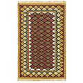 Hand-woven Elite Wool Flat-weave Rug (5' x 8')