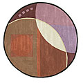 Handmade Elite Contemporary Wool Rug (8' Round)
