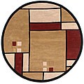 Elite Contemporary Handmade Wool Rug (8' Round)
