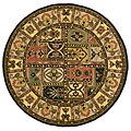 Handmade Elite Traditional Wool Rug (6' Round)