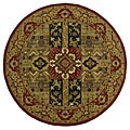 Elite Traditional Handmade Wool Rug (8' Round)