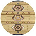 Elite Handmade Southwestern Wool Rug (6' Round)