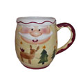 Santa Claus Hand-painted Mugs (Set of 4)