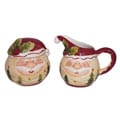 Hand-painted Santa Claus Sugar and Creamer Set