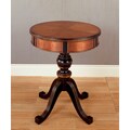 Embossed Metal Round Accent Table