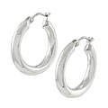 Sterling Silver Medium Hoop Earrings
