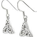 Sterling Silver Celtic Design CZ Earrings