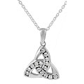 Sterling Silver CZ Celtic Knot Necklace