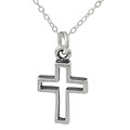 Sterling Silver Cut-out Cross Necklace