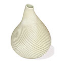 15-inch Swirled Beige Resin Vase