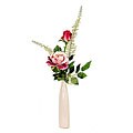 Silk Roses in a Slender Pink Vase