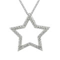 Sterling Silver 1/2ct Diamond Star Pendant with Chain