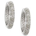 Sterling Silver 1/2ct Diamond Hoop Earrings
