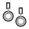 14k White Gold Black & White Diamond Earrings