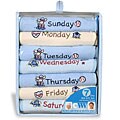 Baby 7-day Blue Bib Set