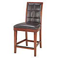 Hudson Biscuit Back Mocha Counter Stool (Set of 2)