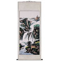 Waterfall Landscape Chinese Art Wall Scroll Painting