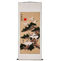 Crane and Pine Chinese Art Wall Scroll Painting