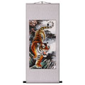 'Roaring Tiger' Chinese Art Wall Scroll Painting