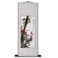 'Bamboo and Plum Flower' Chinese Art Wall Scroll Painting