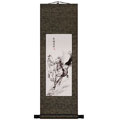 Double Horse Chinese Art Wall Scroll Painting