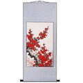 Red Plum Flower Chinese Art Wall Scroll Painting