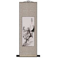 Double Horse Chinese Art Wall Scroll Painting