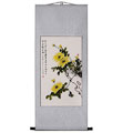 Chrysanthemum Flower Chinese Art Wall Scroll Painting