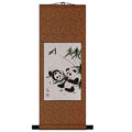 Pandas and Bamboo Chinese Art Wall Scroll Painting