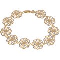 14k Two-tone Diamond-cut Swirls Bracelet