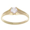 14k Yellow Gold Tween Cubic Zirconia Ring