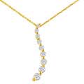 10k Gold 1/4ct TDW Nine Diamond Journey Necklace