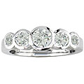 14k White Gold 1/2ct TDW Journey Diamond Ring