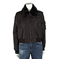 Prada Women's Bomber Jacket with Mink Collar