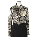 Roberto Cavalli Silk Blouse with Ruffle Detail