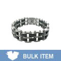 Stainless Steel and Rubber Link Bracelet (Case of 2)