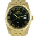 Nexus Men's sport-style Black Dial Goldtone Watch