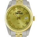 Nexus Men's Rolex-style Gold Dial Two-tone Watch