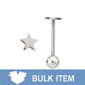 316L Steel Star-shaped Barbell Body Jewelry (Case of 3)
