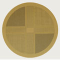 Courtyard Patio Natural Blue Rug (5'3 Round)