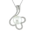 14k Gold FW Pearl 1/4ct TDW Diamond Necklace