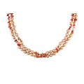 Brown FW Pearls and Carnelian Chips Necklace