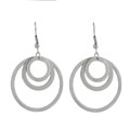Stainless Steel Tri-circle Earrings
