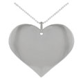 Stainless Steel Large Polished Heart Necklace